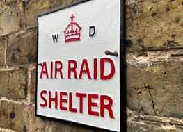 air raid shelter sign